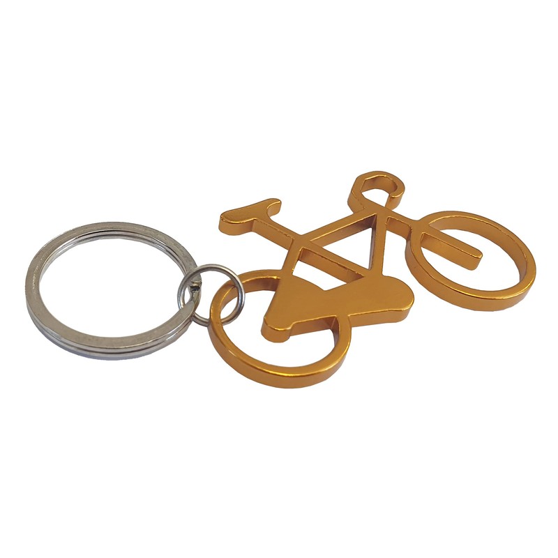 Komonee Bike Gold Metal Key Chain Bicycle Keyring Trail Keychain