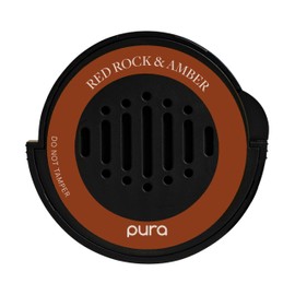 Pura Pura Car Scent Refill - Fragrance for Pura Car Diffuser - Clean & Safe Luxury Diffuser Scent - Long-Lasting Fragrance for 30 Days of Aroma - Must-Have - Red Rock & Amber