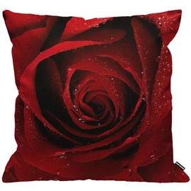 HGOD DESIGNS Cushion Cover Red Rose,Throw Pillow Case Home Decorative for Men/Women Living Room Bedroom Sofa Chair 18X18 Inch Pillowcase 45X45cm