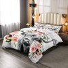 Erosebridal Highland Cow Flower Comforter Set Queen Size Bull Cattle