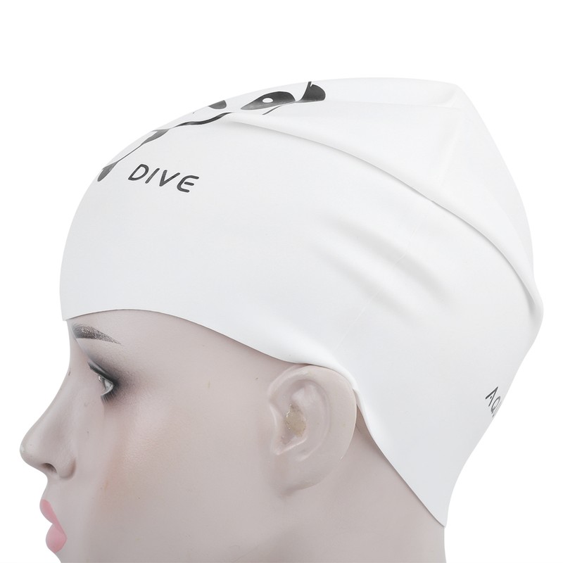 2Pcs Silicone Swimming Cap Hat Cartoon Cute Universal Type for