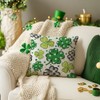 AACORS St.Patricks Day Pillow Cover 18x18 Inch Shamrock Clover Decorative