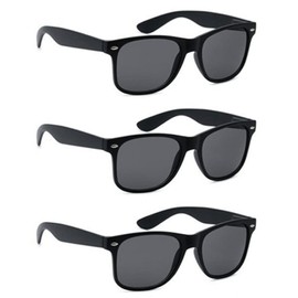 Kizrr Adult - 3 x Black Classic Sunglasses! Men Woman Boys Girls Unisex