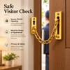 Stainless Steel Door Chain Lock, Heavy Duty Spring Loaded Press