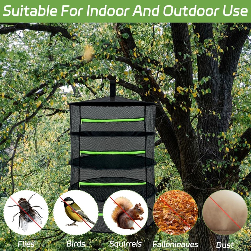 BEASAFY 4-Layer Drying Net Herbs Black Herb Dryer Hanging Herb