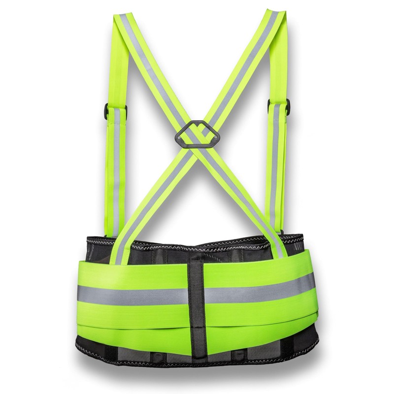 KNEETEK Hivis L Back Support Belt, Reflective Support Belt for