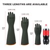 Heavy-Duty Latex Chemical Resistant Gloves - Reusable Long Rubber Dishwashing
