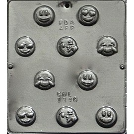 Assorted Emoji Bite Size Chocolate Candy Mold 1346