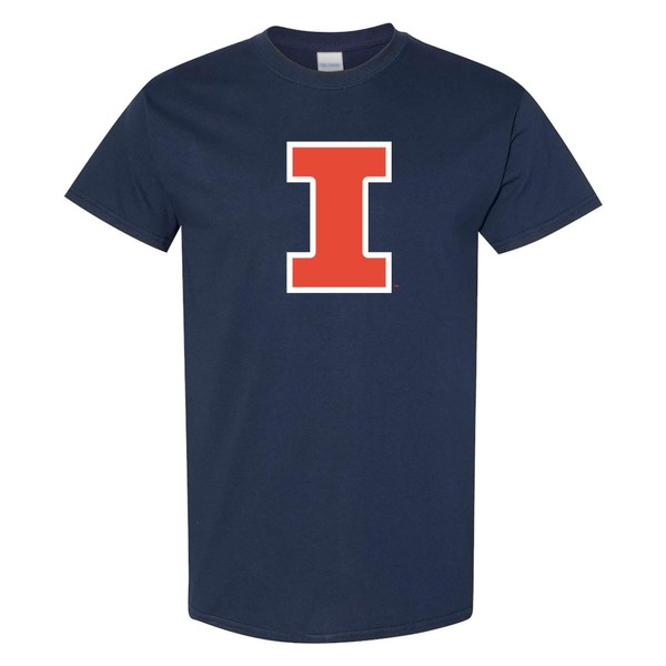 UGP Campus Apparel AS02 - Camiseta de Illinois Fighting Illini con logo primario, talla L, color azul marino