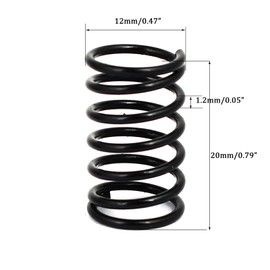 TOP-VIGOR 10Pcs Compression Spring, 1.2mm Wire Dia, 12mm OD, 20mm Free Length Dual Extended Durable Dual Hook Tension Spring for Furniture Screen Doors Repair Projects