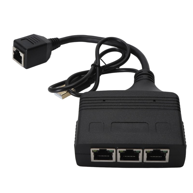 1 to 3 Ethernet Splitter High Speed 1000Mbps RJ45 Network