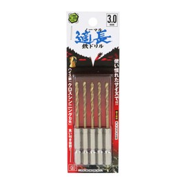 SK11 Hex Shaft Tin Iron Drill, Normal, Set of 5, 0.12 inches (3.0 mm)