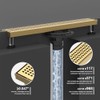 28 Inch Brushed Gold Linear Shower Drain with Adjustable Feet