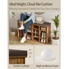 DINZI LVJ Shoe Storage Bench with Cushion, 14-Cubby Shoe Rack,