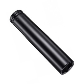 TOP-VIGOR Deep Impact Socket, 1/2 Inch Drive by 24mm Deep Impact Socket, Heat-Treated CR-V Steel 24mm Socket, 1/2 Drive with 150mm Length 6-Point Socket for Car Home Repair