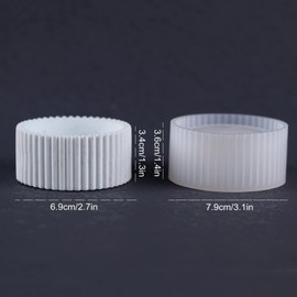 Round Striped Flower Pot Silicone Mold Plaster Succulent Planter Vase Cement Clay Mold Candle Jar Storage Box Epoxy Resin Cement Clay Mould