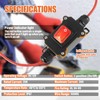 JAMHER DC 12V-24V Waterproof Inline Switch IP65 DPST Dual Side