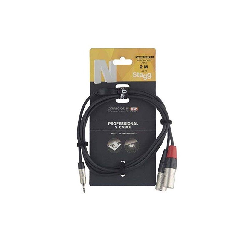 Stagg 21383 2 m Audio Splitter Y Cable - Black