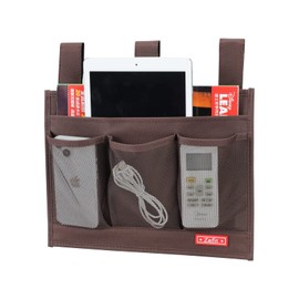 Zafit Hanging Bedside Caddy, Bedside Storage Organizer for Magazine, Phone, Remote control (Classic4 Pockets-Coffee)
