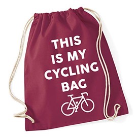 Hippowarehouse This is my cycling bag Drawstring Cotton School Gym Bag 37cm x 46cm, 12 litres