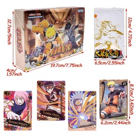 Narruto Anime Cards, 180PCS Narruto Anime Trading Cards Cartoon Rare Card Trading Card Game Collectible Cards Anime Game Card Box for Family and Party Games (36 Packs,5 Cards/Pack)