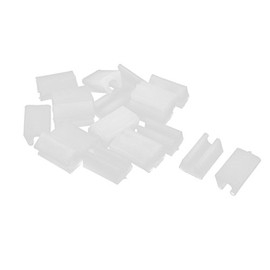 sourcing map Plastic Chair Foot U Shaped Floor Glides Tubing Caps Cover 7mm Dia 20pcs White