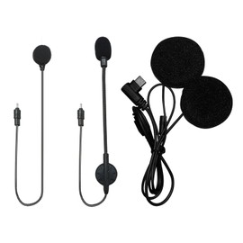 XGP X1 Motorcycle Headset Hi-fi Speakers with Boom and Button Microphone Audio Kit