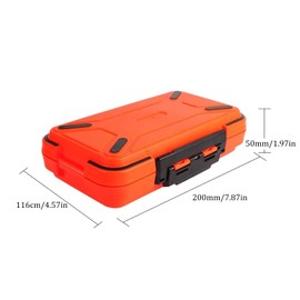 Tackle Box, RoadLoo Plastic Tackle Box, Fishingtackle, Waterproof Hook, Bait Container, 30 Compartments, Waterproof Fishing Box and 20 Pieces Rubber Fish, Soft Bait for Artificial Bait, Bait Box