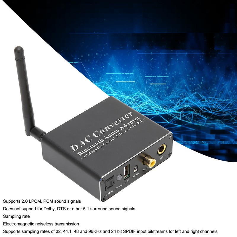 DAC Converter Professional Coaxial SPDIF Optical Input RCA 3.5 mm