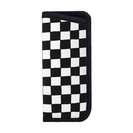 Giinly Checkered Black White Lattice Glasses Case Eyeglass Sunglass Case Soft Pouch Slim Portable Eyeglasses Sleeve