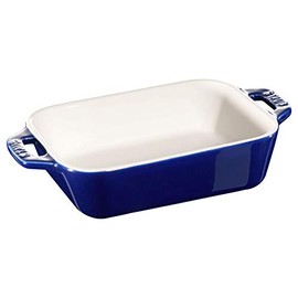 Staub Ceramic Rectangular Baking Dish 10.5 x 7.5-inch Sapphire Blue