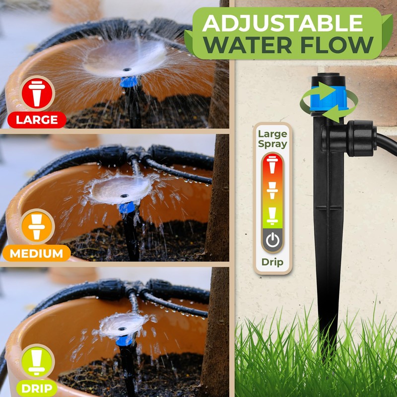 Carpathen 30pcs Drip Irrigation Emitters - 1/4" Drip Irrigation System