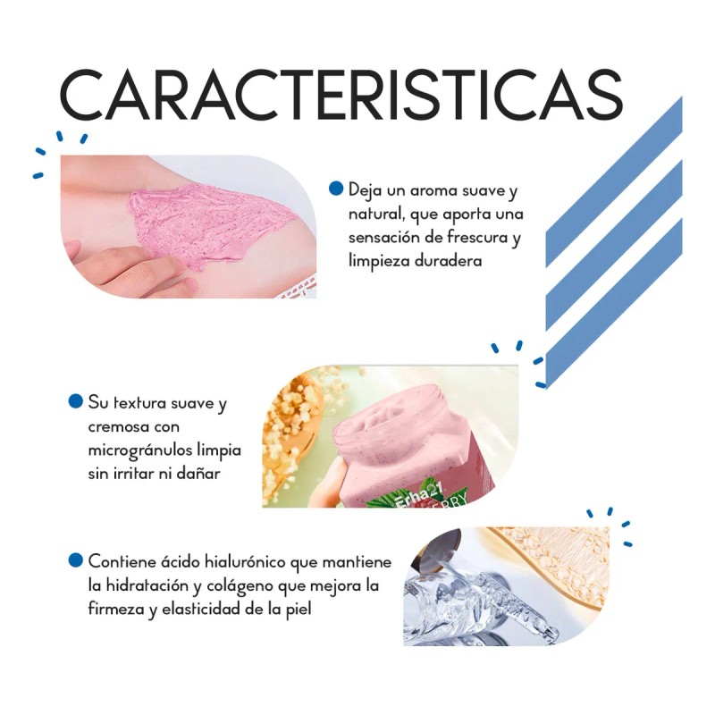 Exfoliante Corporal Frambuesa 350 ml Revitaliza y Suaviza