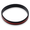 Forge Firefighter Awareness Support Thin Red Line Silicone Wristband Bracelets