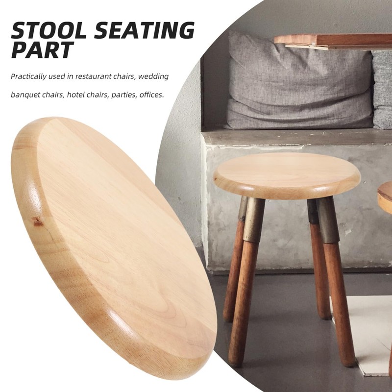 VICASKY Wooden Round Seat Replacement Bar Stool Chair Office Chairs