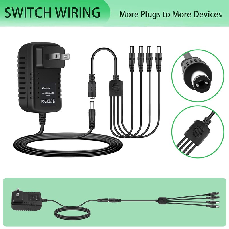 J-ZMQER AC Adapter Replacement for Lemax Lighted Accessory 4.5V #