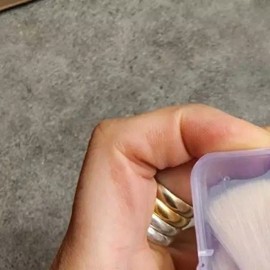 화장 브러시 미니 세트 6종 휴대 파우치 포함 메이크업 도구 외출 여행 간편 Mini Makeup Brush Set of 6 with Portable Pouch for Travel and Outdoor Use