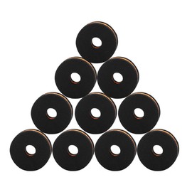 Giyofom 10Pcs Shelf Drum Piece Black-Orange Double-Color Hair Pad Cymbal Stand Felts Washers Cymbal Washer for Drum Set Parts Pack, Drum Parts
