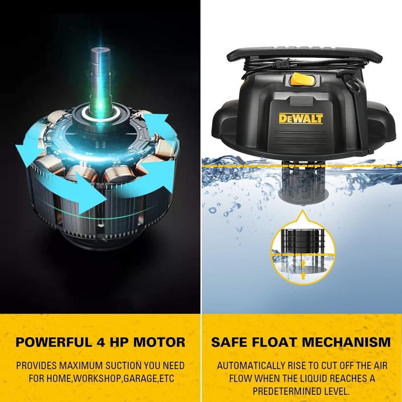 DEWALT DXV05P 5 Gallon Poly Wet/Dry Vac, 4 Peak HP