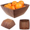 KADAX Plastic Salad Bowl, Elegant Bowl, Imitation Wood Bowl, Modern