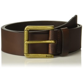 BOSS Engrave Logo Smooth Leather Belt