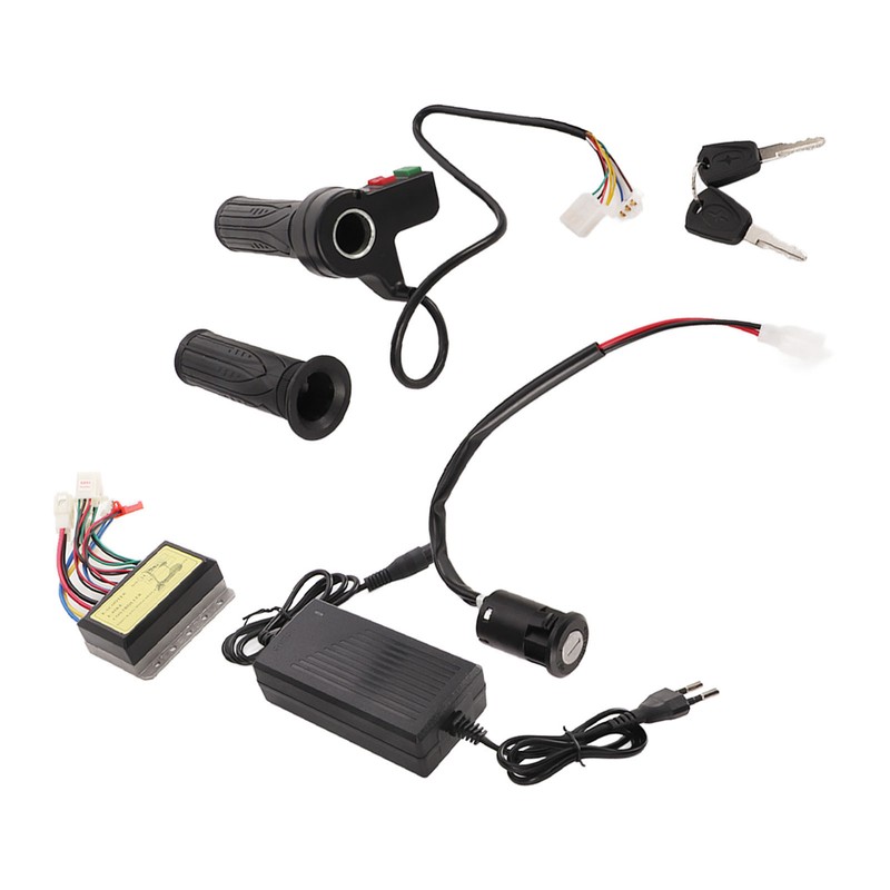 24V Brushless Motor Speed Controller Kit with Throttle Grip for