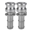 2pcs Aluminum Camlock Fittings - Type E Cam & Groove