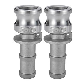 2pcs Aluminum Camlock Fittings - Type E Cam & Groove Hose Fittings, 3/4" Camlock Coupling
