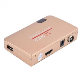 SAIZHUO RF to HDMI Converter Adapter All-Standard Converter Analog TV Receiver Adapter with Remote Control for Projectors, Multimedia Teaching, Network Engineering(US)