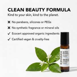 Kinvara Natural Caffeine Eye Roller for Dark Circles and Puffiness - 10ml
