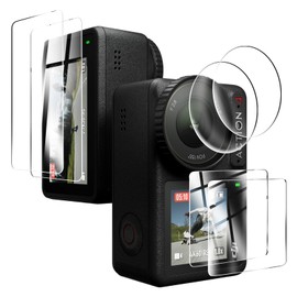 Compatible with DJI Osmo Action 4 2 for In-Screen + 2 for Sub Screens, Screen Glass Film + 2, DJI Osmo Action 4 Camera Film, Tempered Glass, LCD Protective Film, Compatible with DJI Osmo Action 4