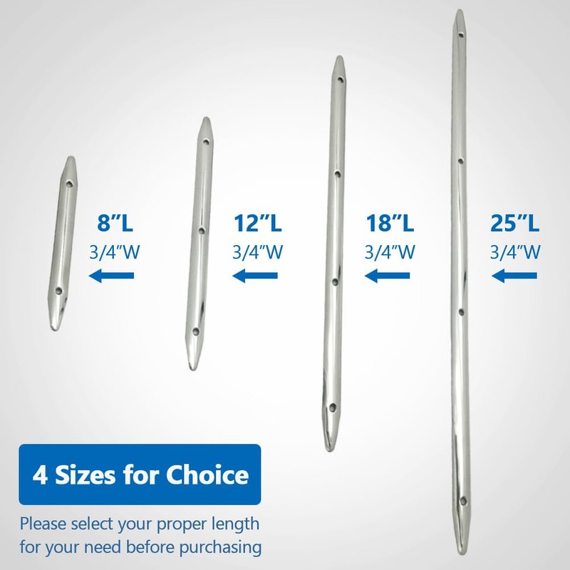 HWI Marine Stainless Steel Rub Strake - Line Rub Strakes