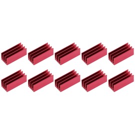 10Pcs Heat Sink 40x16x16mm Aluminium Thermal Cooler Cooling Radiator Set Kit Red