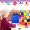 Playmags Magnetic Tiles Train Car Set for Kids - 55pcs